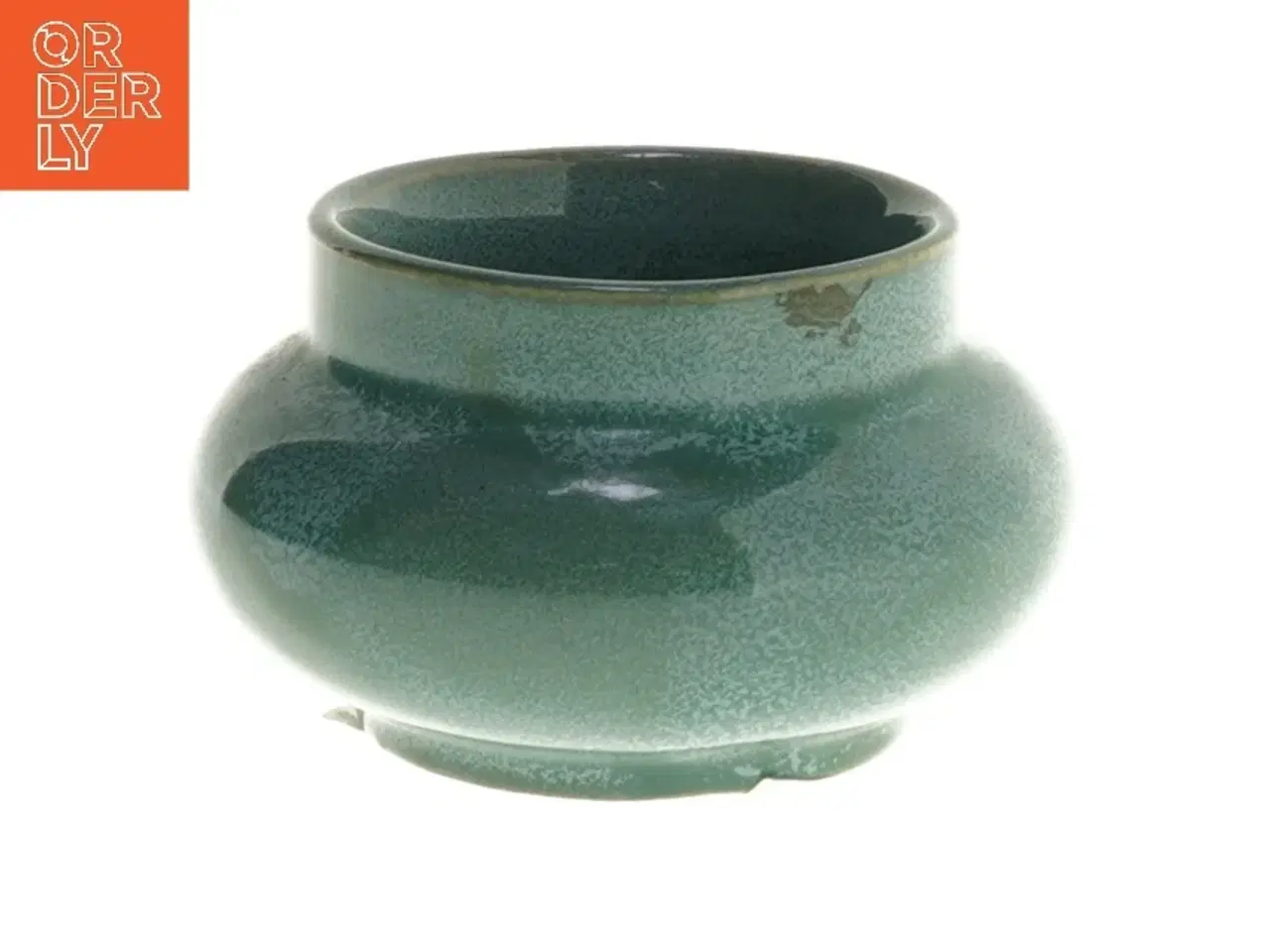 Billede 2 - Keramisk skål med blå glasur (str. Ø 9 cm)