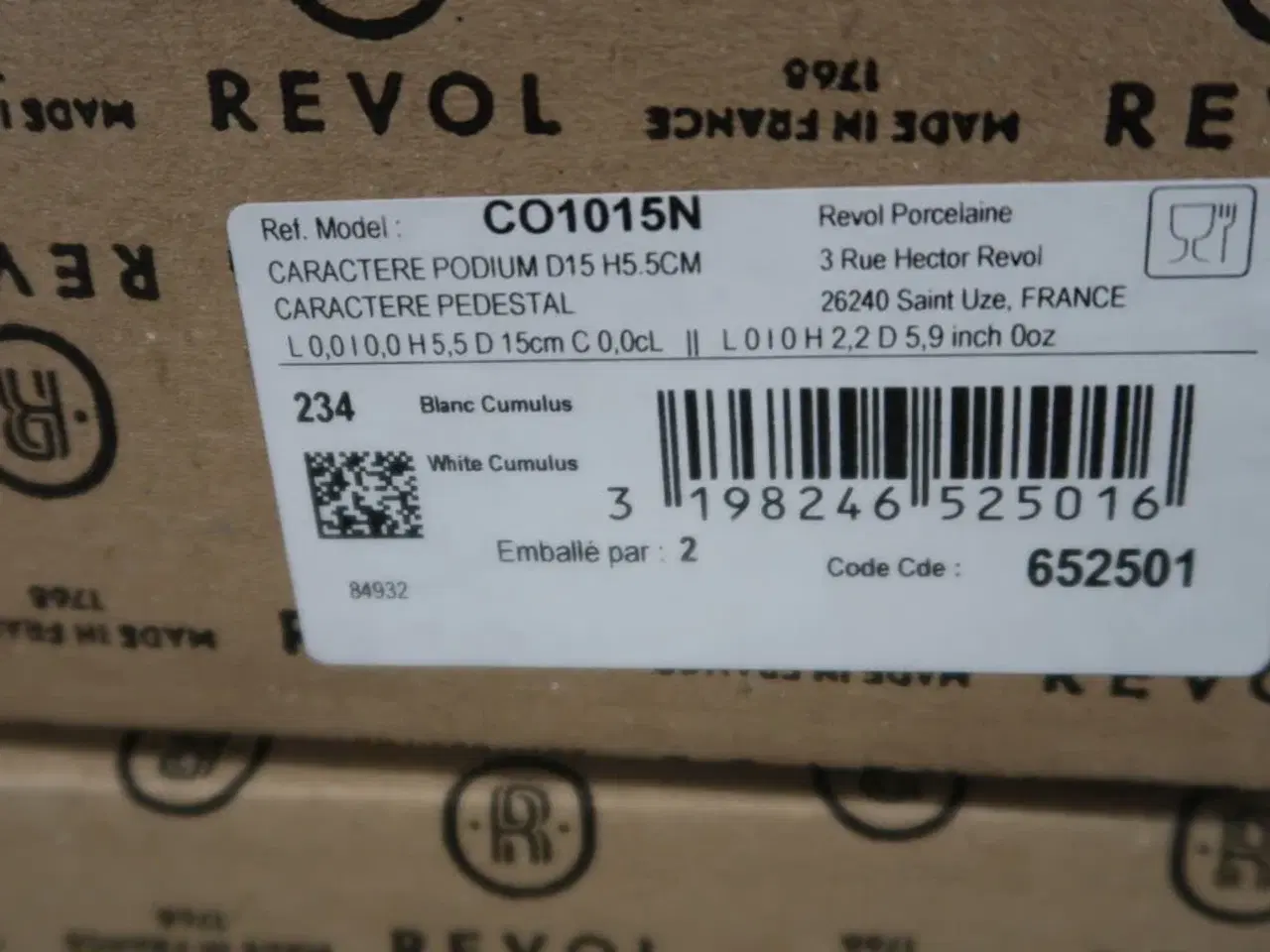 Billede 3 - 6 kasser keramik pedistaler REVOL Model: CO1015N