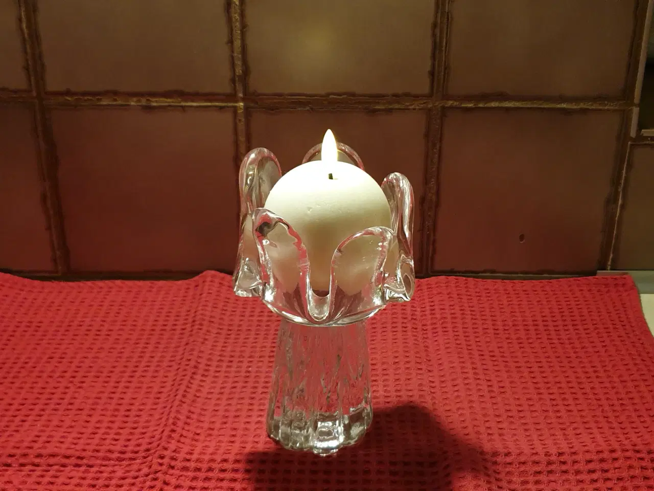 Billede 2 - Glasstage til bloklys el fyrfad SE 2foto