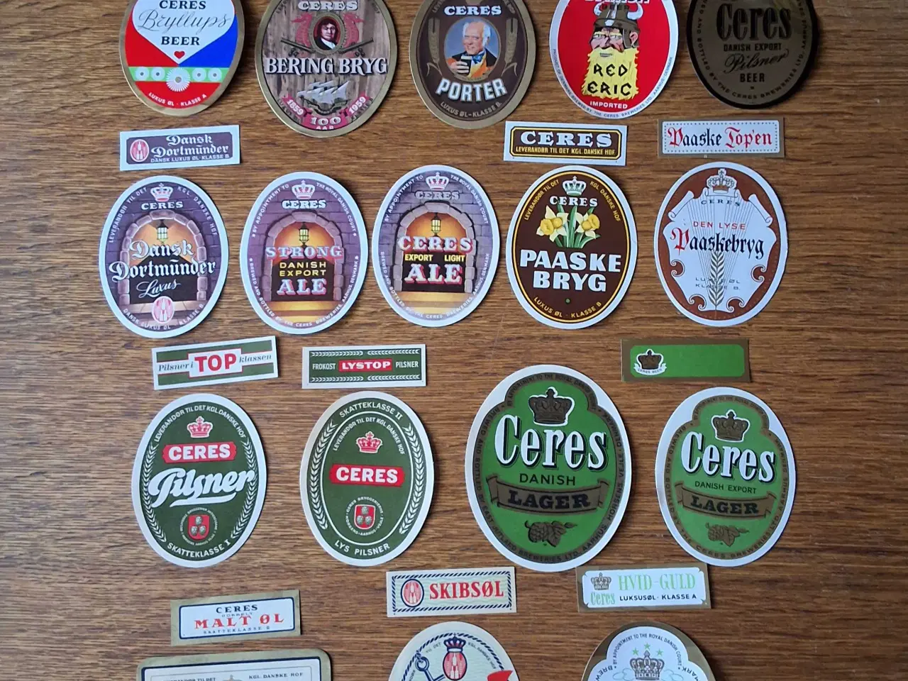 Billede 1 - CERES BRYGGERIERNE - 17 Flaske Etiketter 