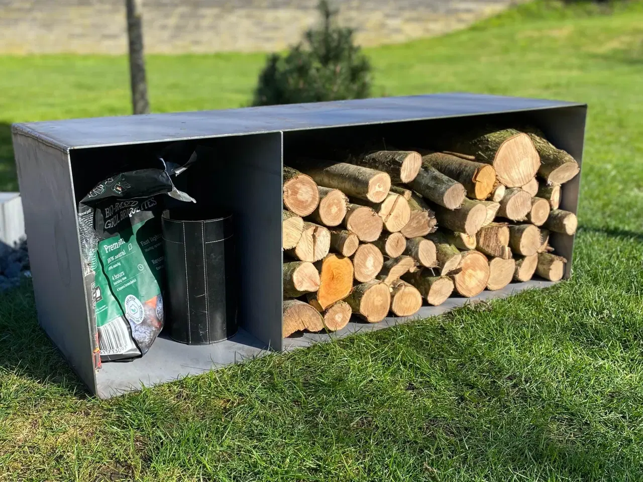 Billede 2 - Brændeskjul / brændestativ i stål eller corten