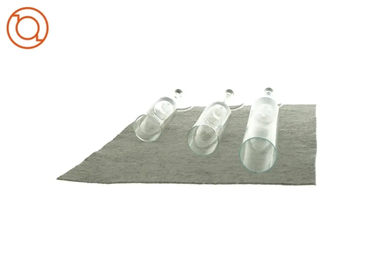 Billede 2 - Glas / vaser 3 stk. (str. 50 x 10 og 41 X 10 og 31 x 10 cm)