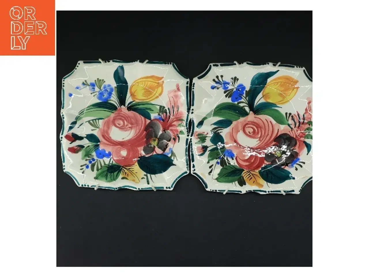 Billede 1 - Dekorative vægplatter med blomsterdesign (str. 20,5x20,5 cm)