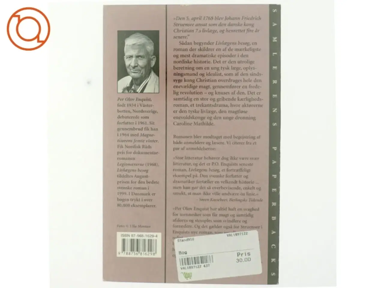 Billede 3 - Livlægens besøg af P.O. Enquist (Bog)