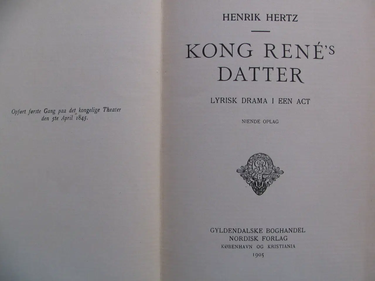 Billede 3 - Henrik Hertz. Kong Renés datter, fra 1905