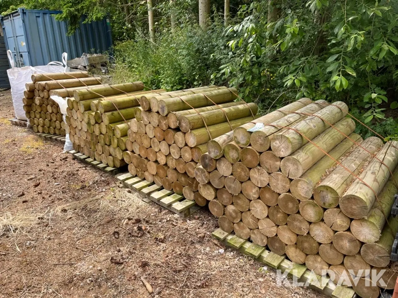 Billede 1 - Træ afgrænsning 100x13.5cm 4 paller