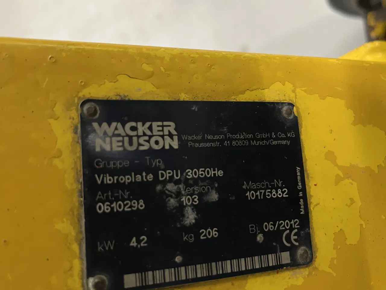 Billede 5 - Wacker Neuson DPU3050HE - 206kg - med elstart.