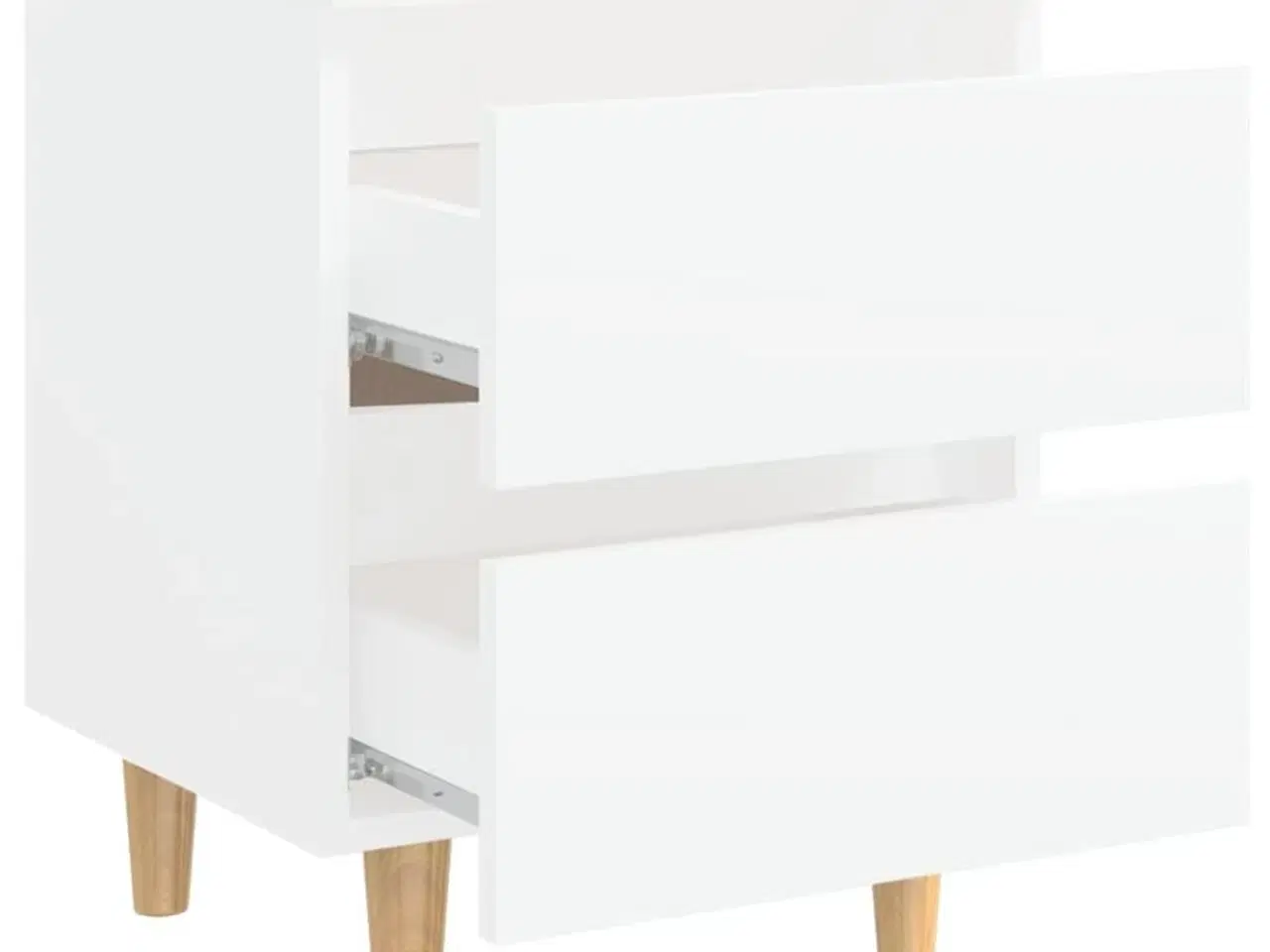 Billede 7 - Sengeskabe med ben i massivt fyrretræ 2 stk. 40x35x50 cm hvid