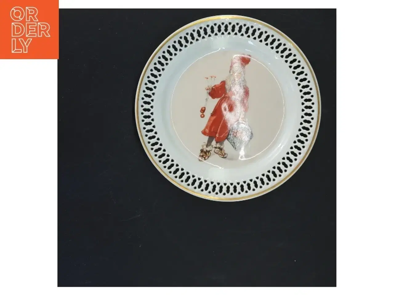 Billede 1 - Porcelænstallerken med motiv fra Bing & Grøndahl (str. Ø 17 cm)