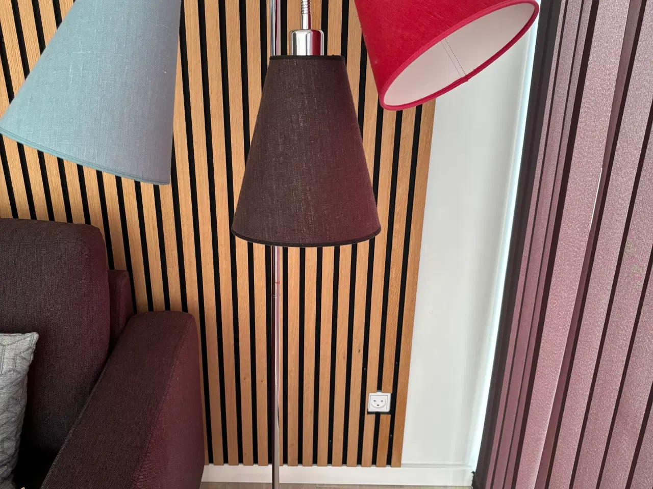 Billede 1 - Stander lampe med 3 skærme