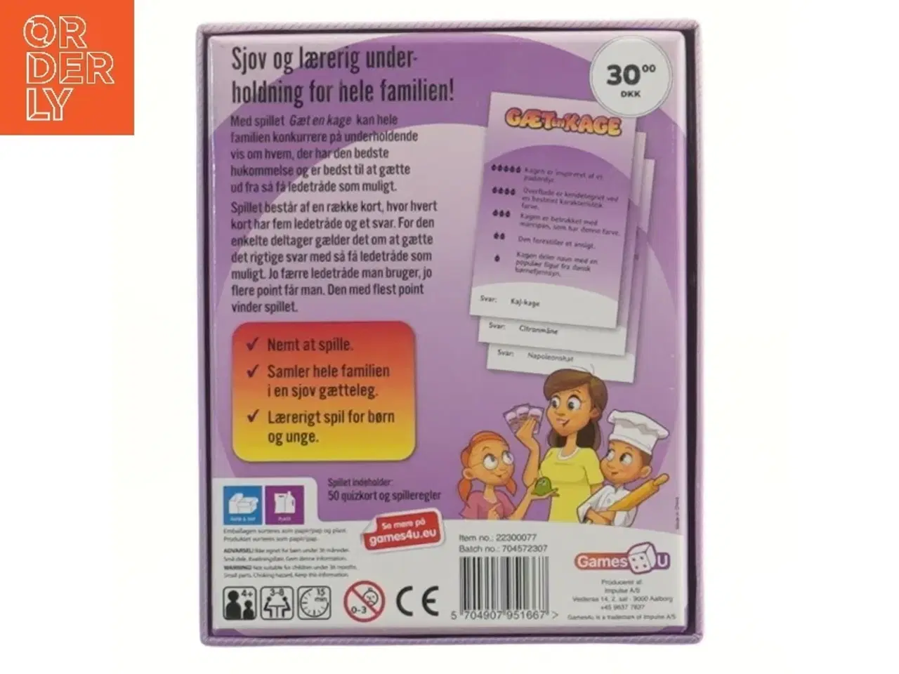 Billede 3 - Gaet en Kage spil (str. 15x12 cm)