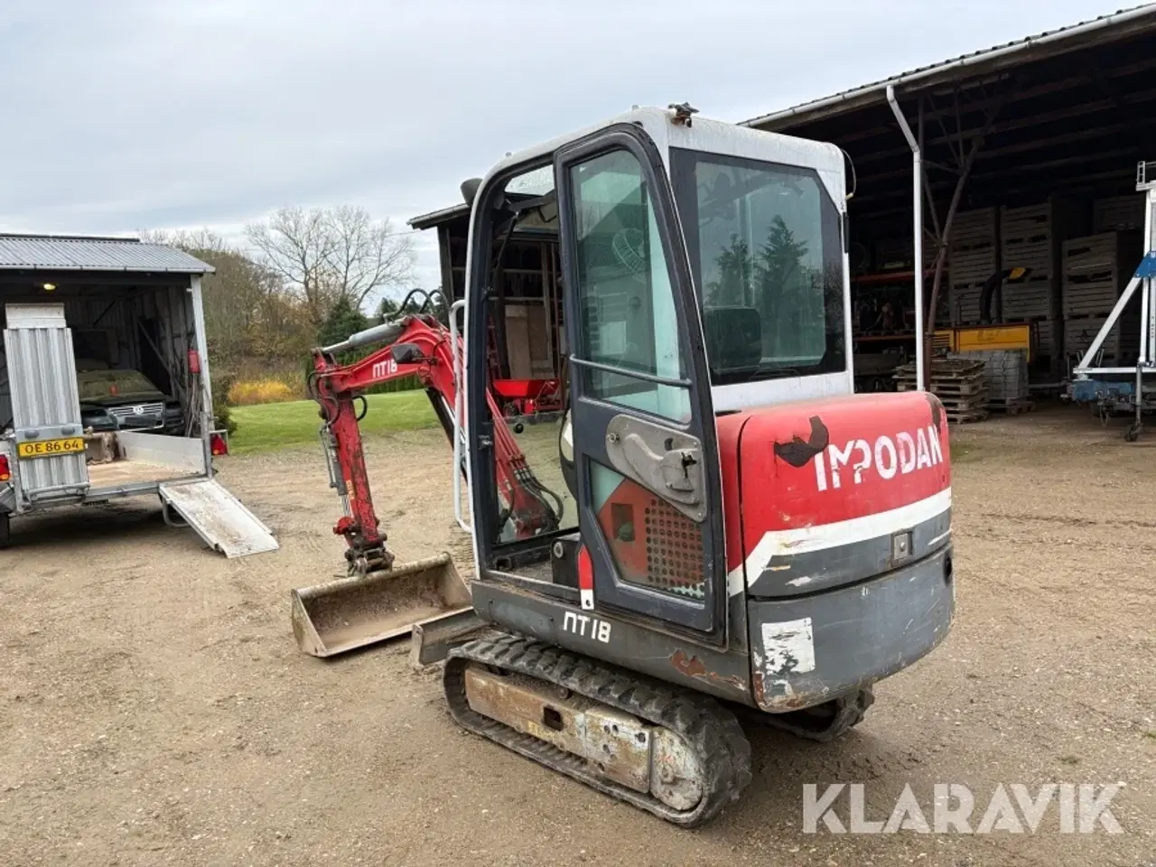 Billede 4 - Gravemaskine inkl trailer Impodan NT18