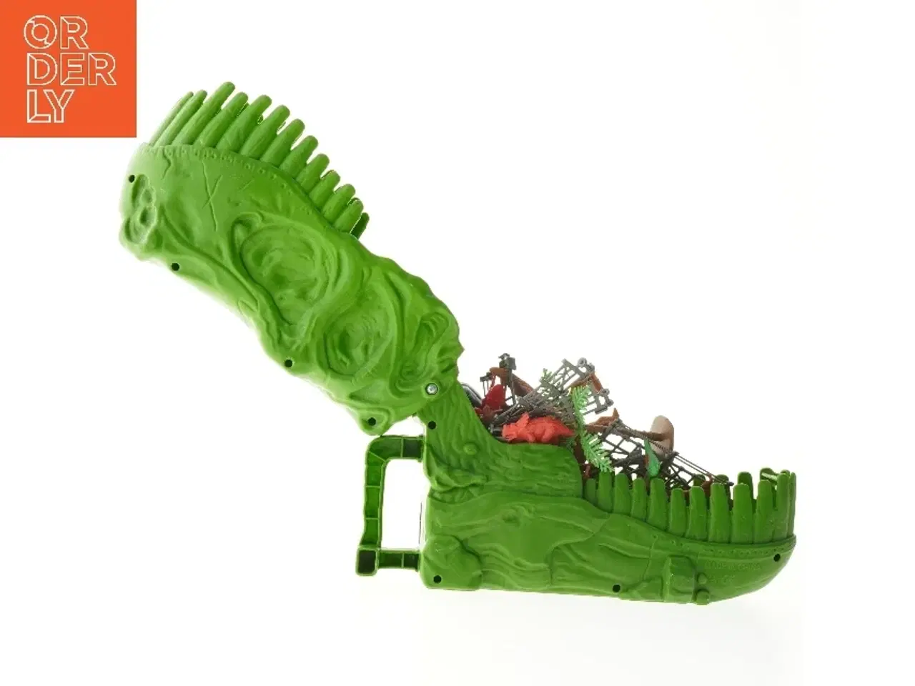 Billede 3 - Dinosaurhoved legetøj med indhold (str. 31x18 cm)