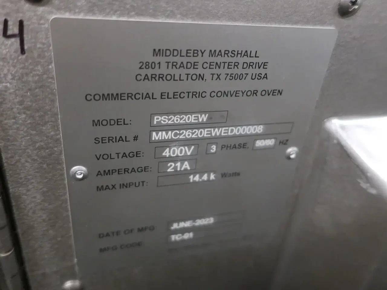 Billede 5 - Dobbelt båndovn MIDDLEBY MARSHALL PS2620EW