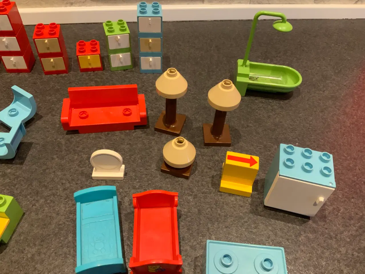 Billede 5 - Retro lego duplo dukkehus møbler