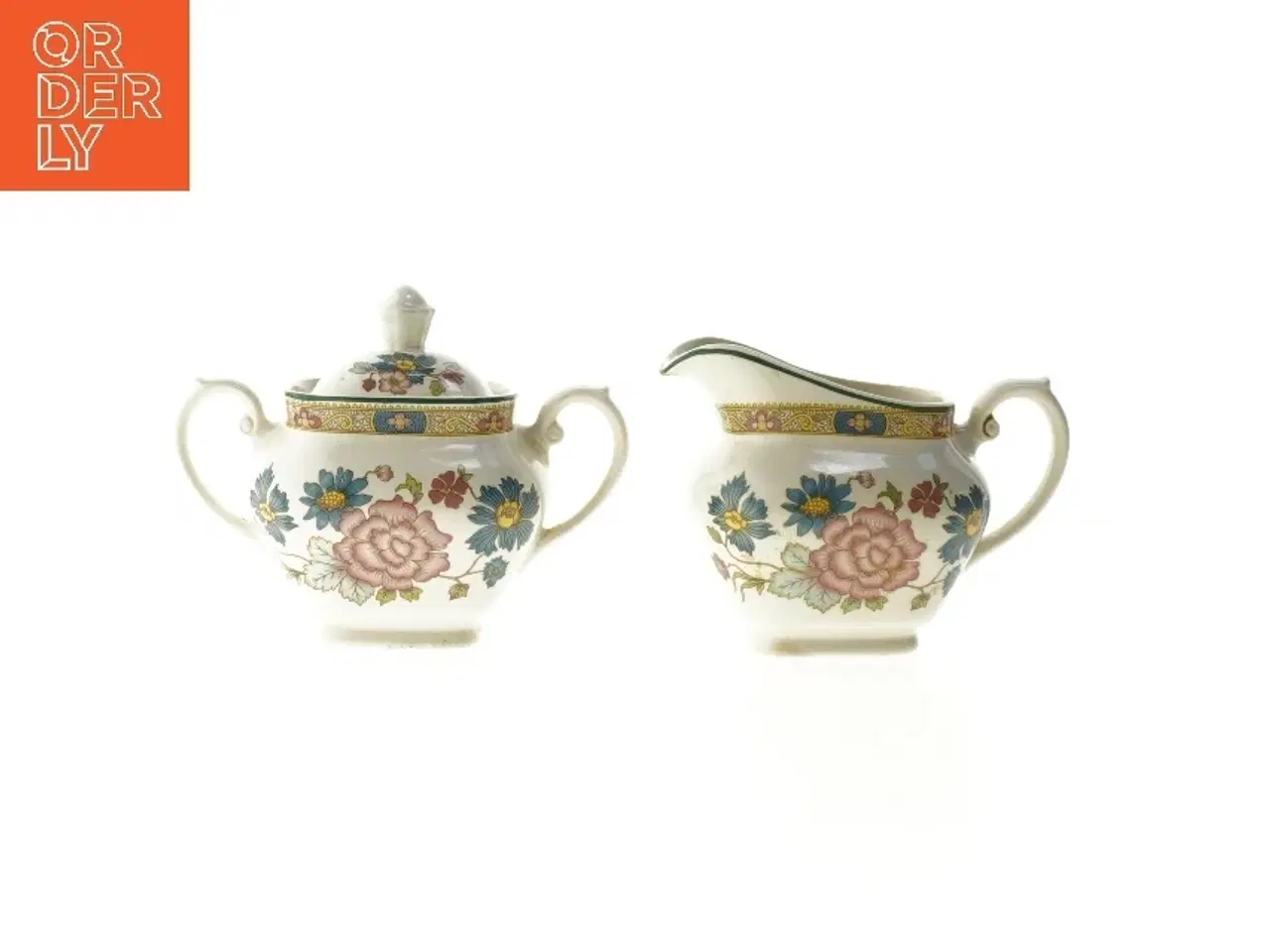 Billede 1 - Floral sukker- og flødekande sæt fra Franciscan (str. 10 cm)