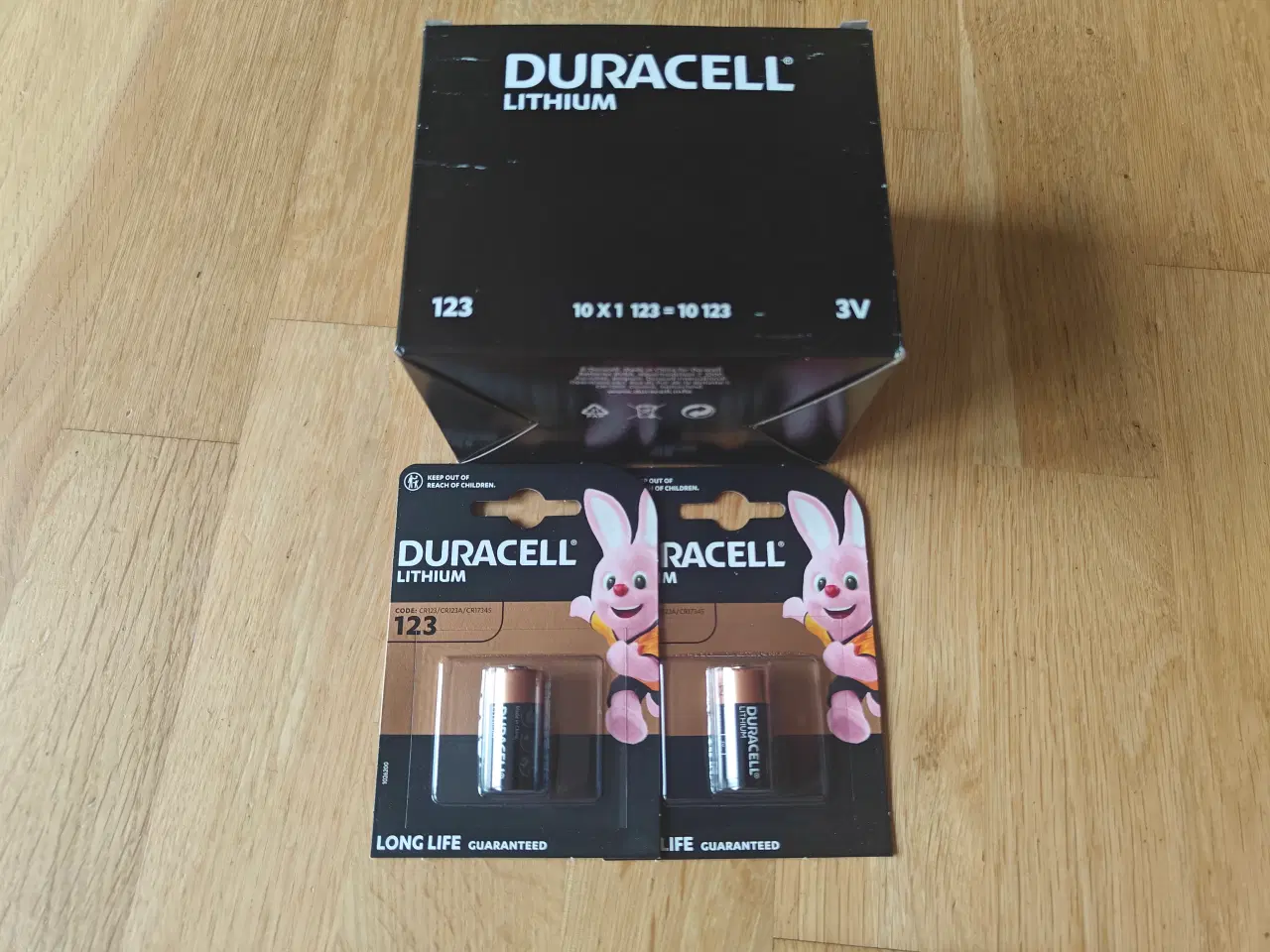 Billede 1 - 10 stk Duracell CR123A/DL123 Lithium 3V 1400mA nye