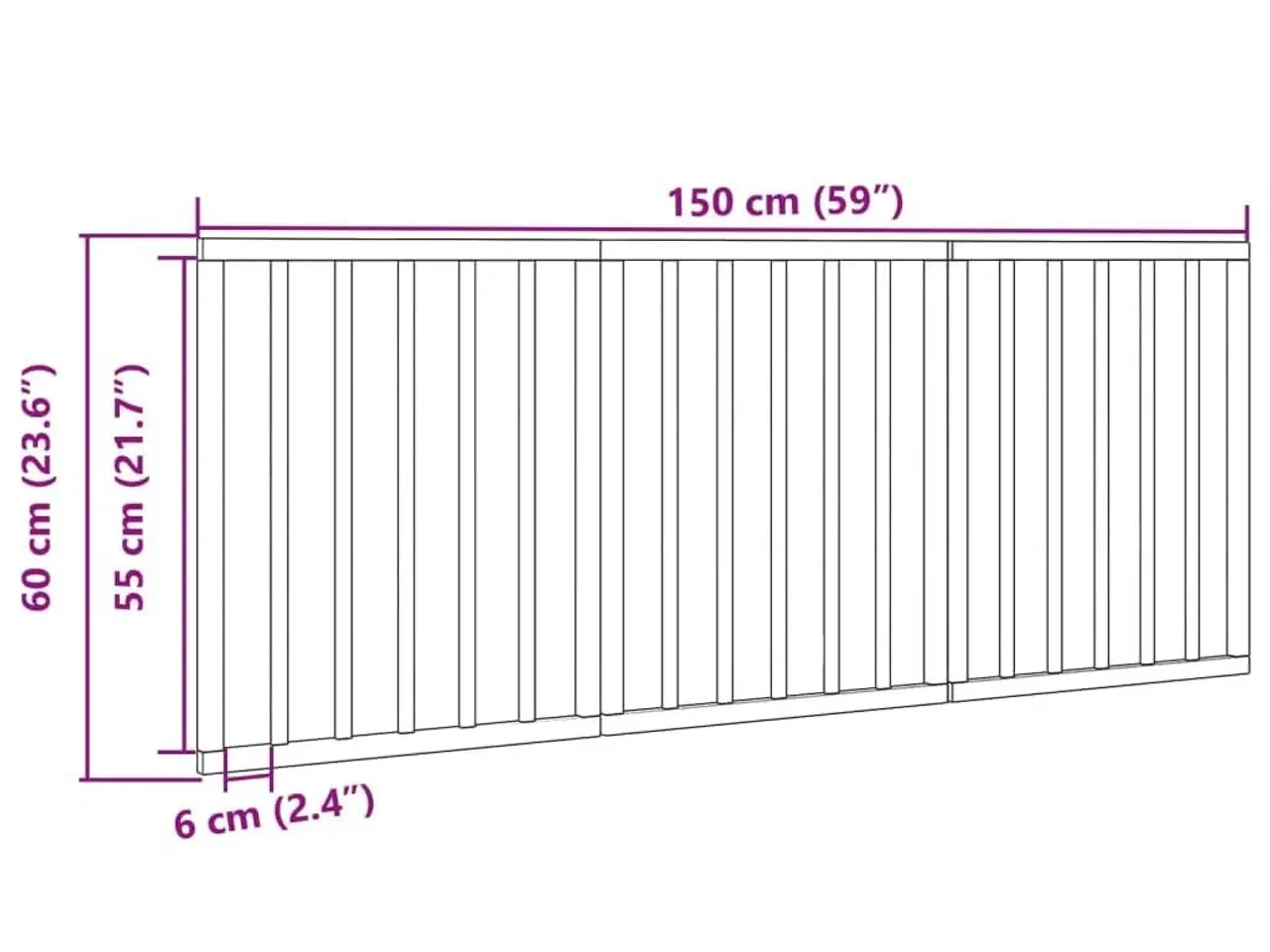 Billede 9 - Hundelåge 3 paneler 150 cm foldbar poppeltræ hvid