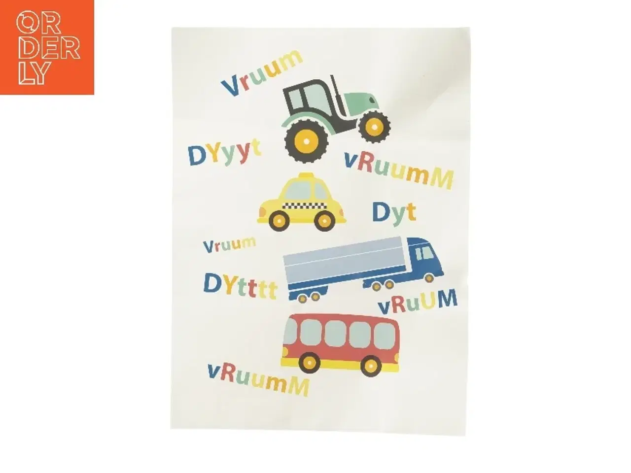 Billede 1 - Plakat med køretøjer og lydeffekter (str. 40x29,5 cm)