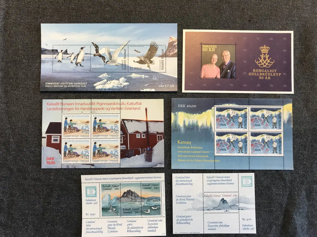 Billede 1 - Grønland - 6 forskellige postfriske miniblokke 