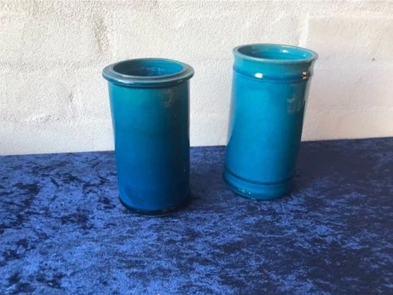 Billede 2 - Kähler, Vase turkis glasur