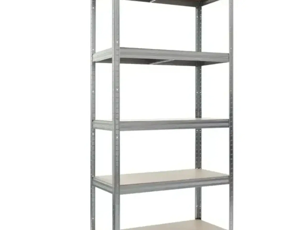 Billede 1 - 2 stk. Work-it stålreol med 5 træhylder 1800×900×300 mm galvaniseret
