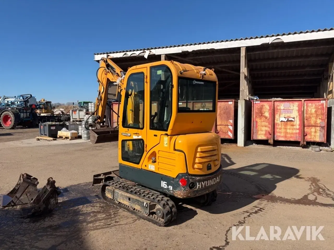 Billede 4 - Gravemaskine Hyundai 16.9 med skovlpakke