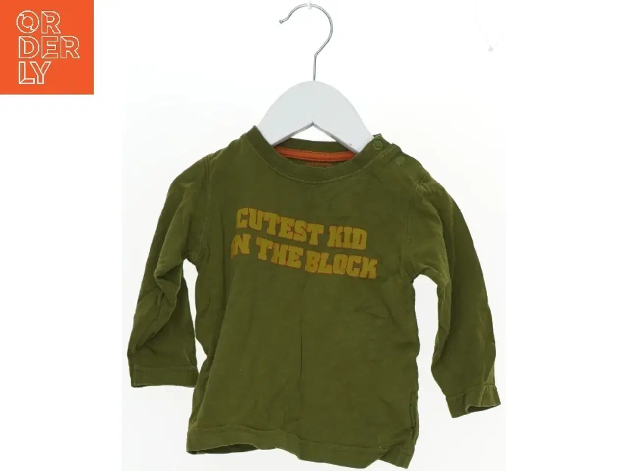 Billede 1 - Langærmet T-shirt med tekst fra H&M (str. 74)