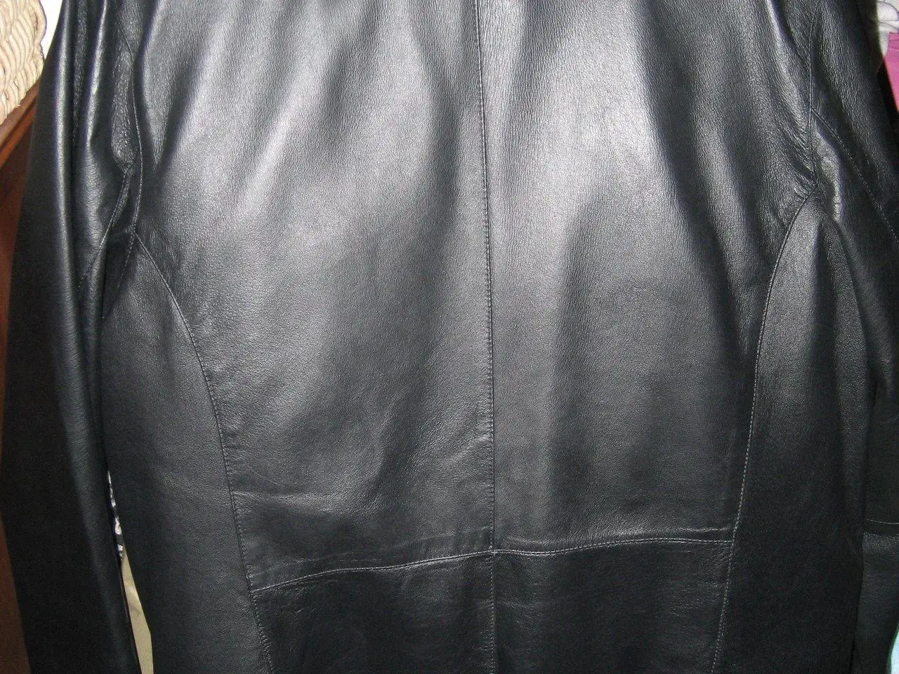Billede 3 - sort læder habit jakke str 52   
