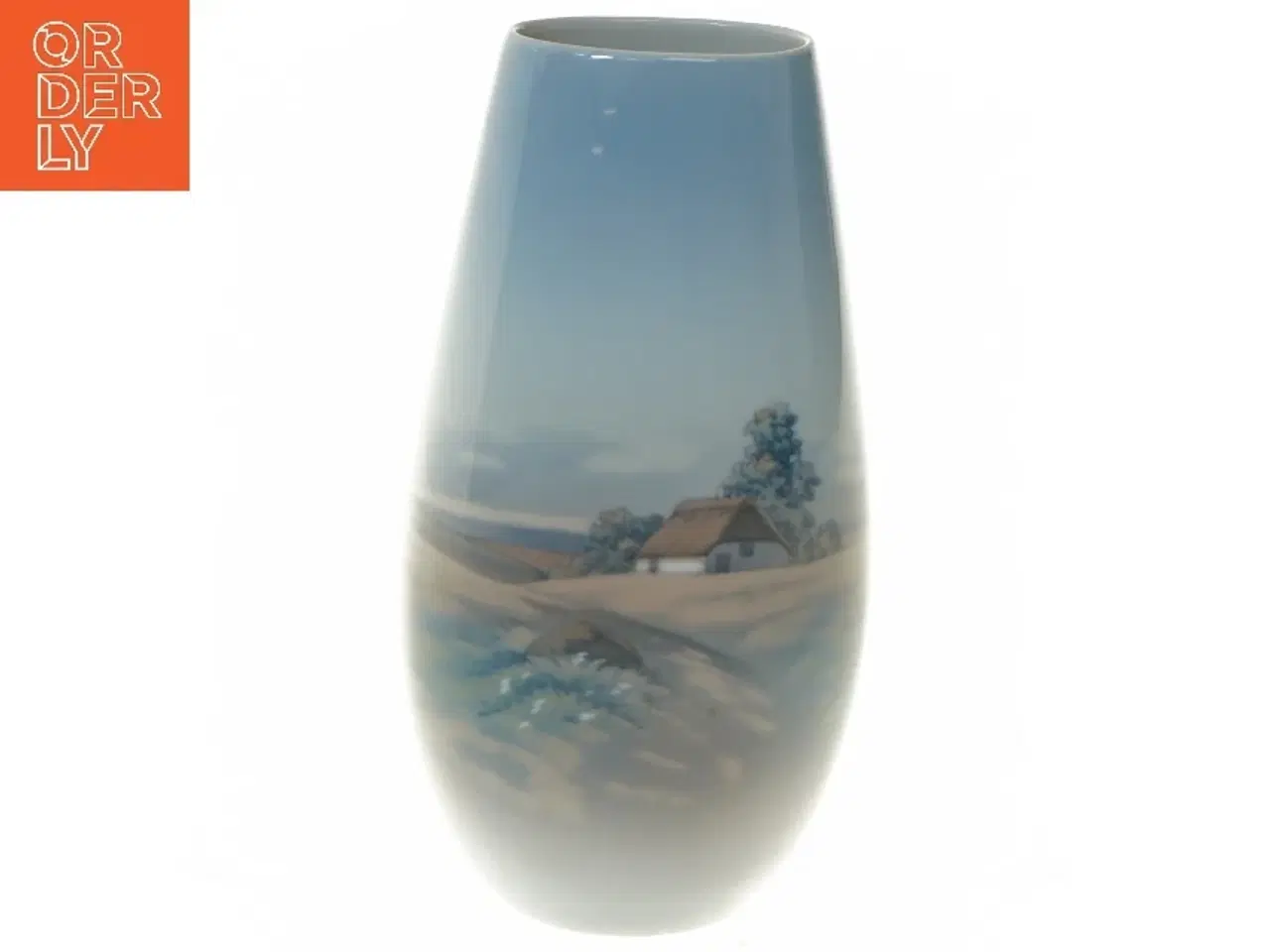 Billede 1 - Blå Royal Copenhagen vase fra Royal Copenhagen (str. 18 cm)