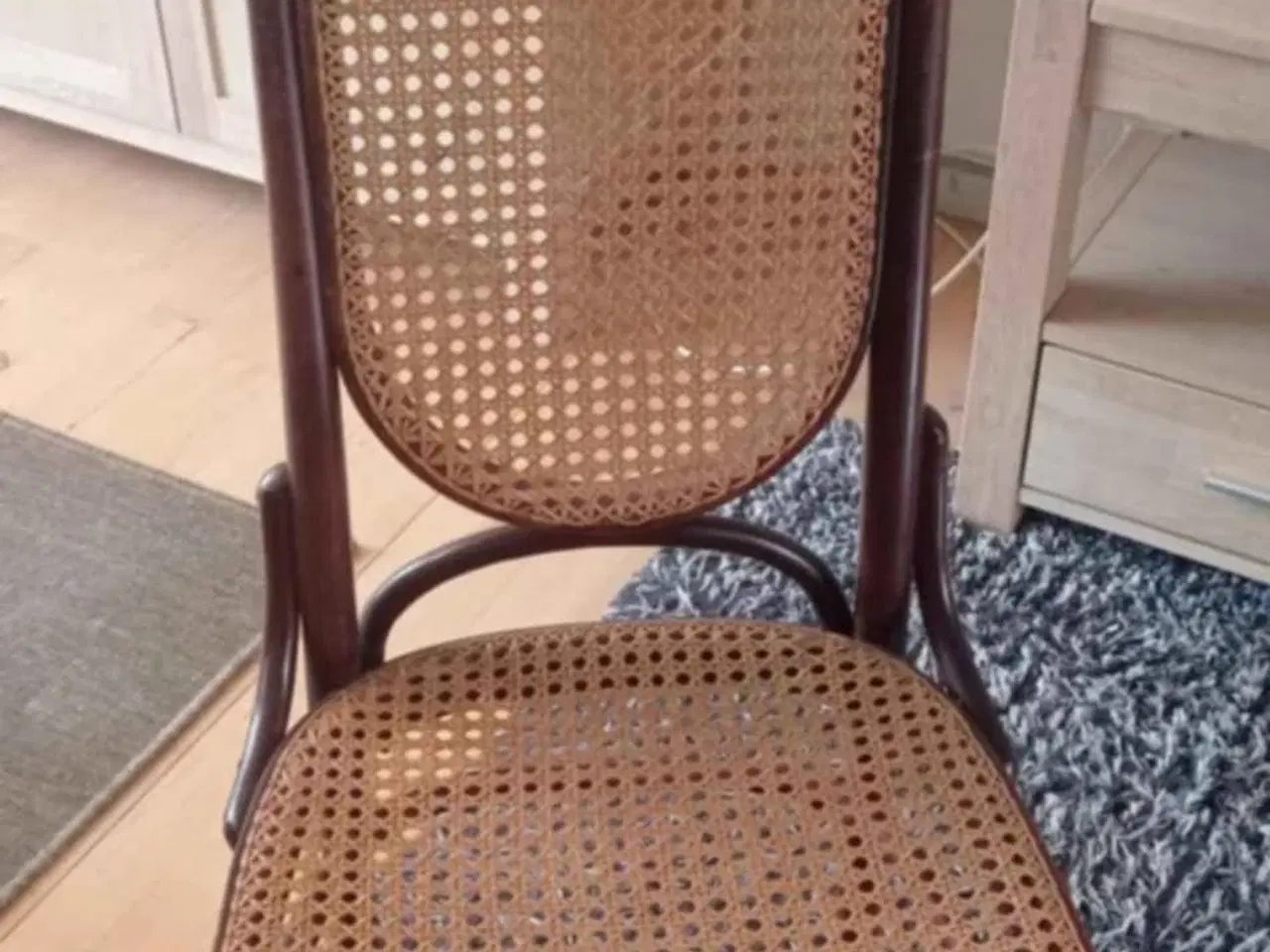 Billede 3 - 4 højryggede wienerstole vintage rattan