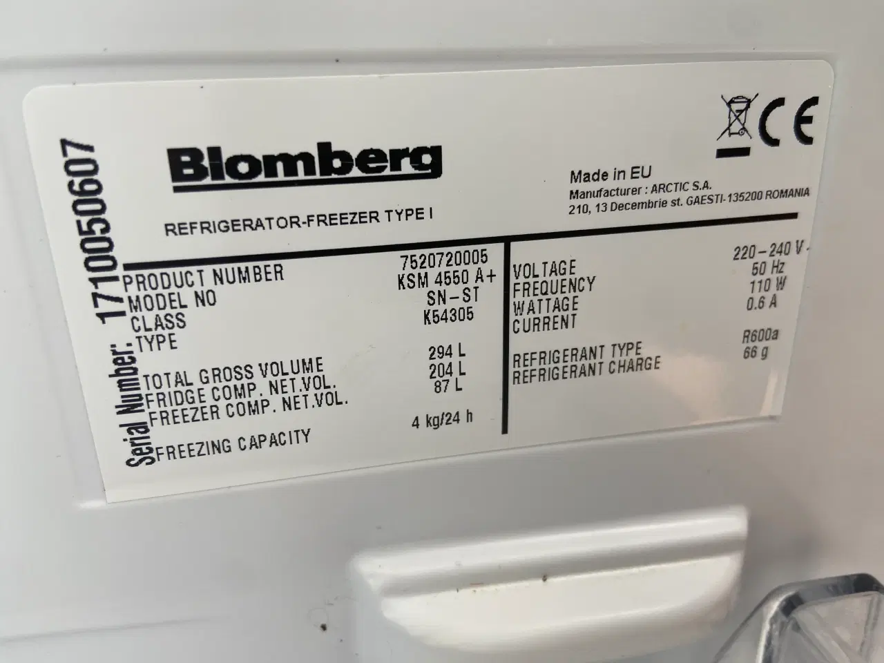 Billede 3 - Køle/fryseskab