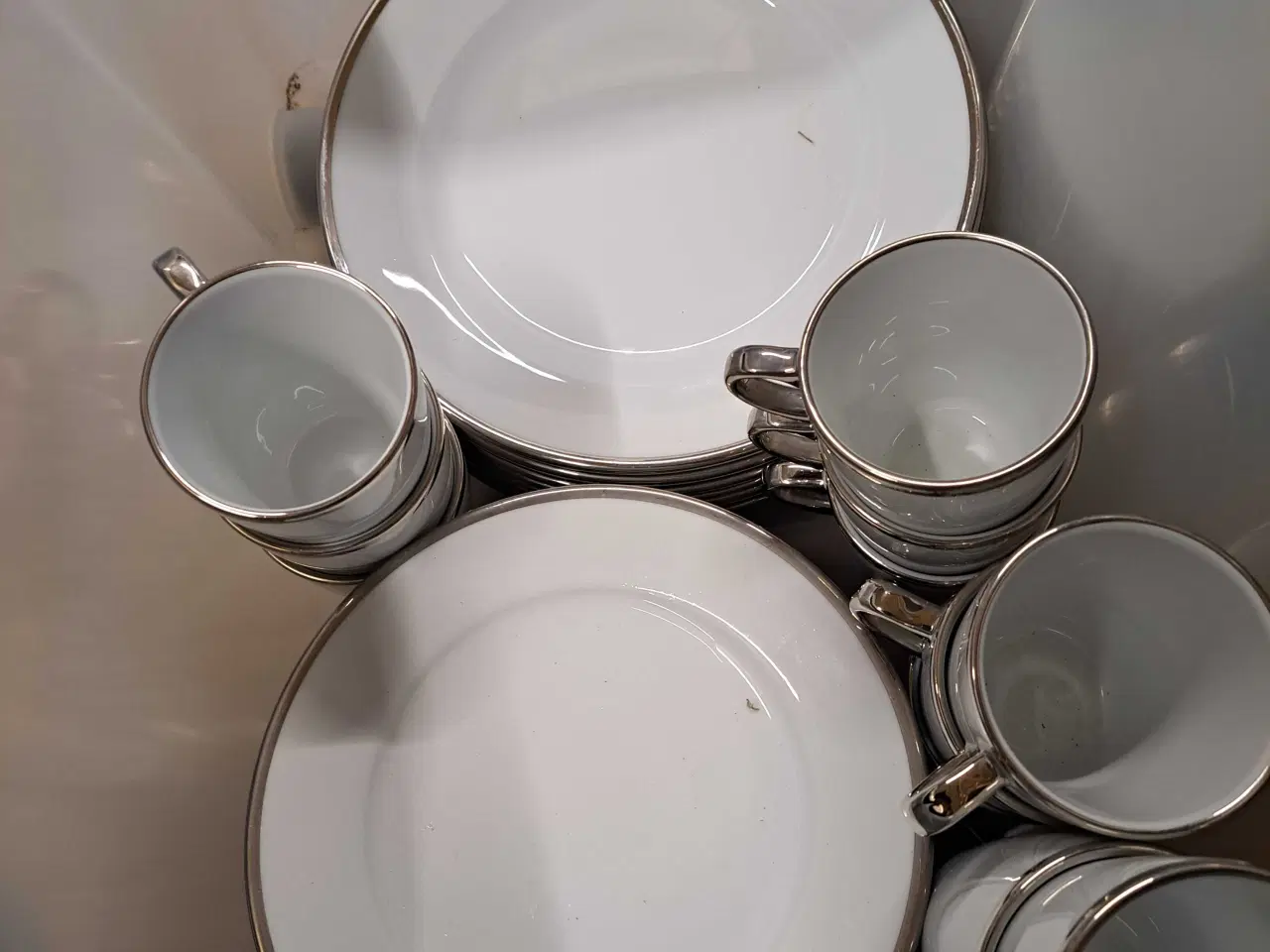 Billede 6 - Pillivuyt bistro stel med sølvkant 