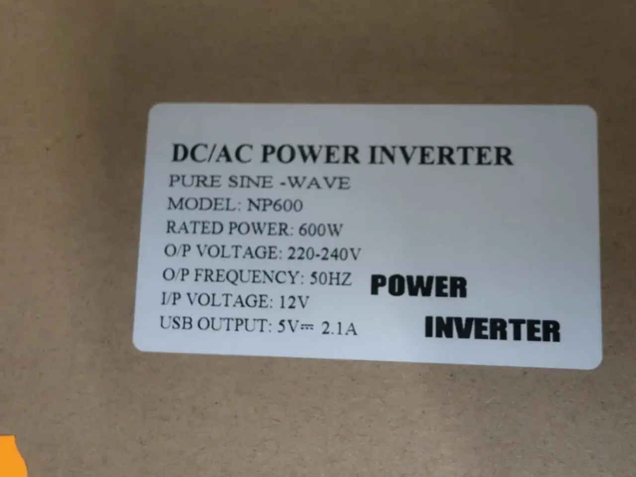 Billede 4 - Inverter GREEN ENERGY Pure Sine Wave DC/AC Power 600W