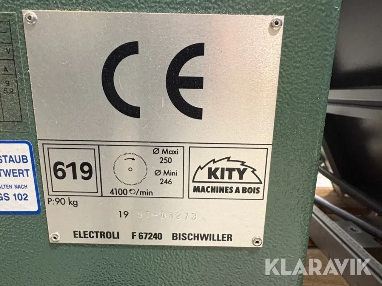 Billede 9 - Bord rundsav - komplet Kity 1619 med moderne elsikkerhed