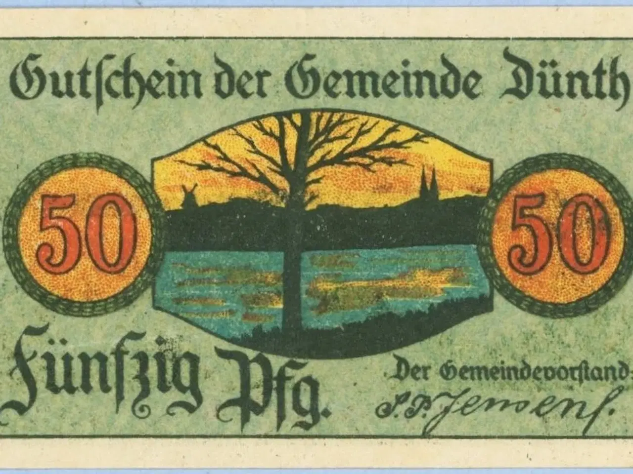Billede 1 - Dynt.    Nødpengeseddel 1919