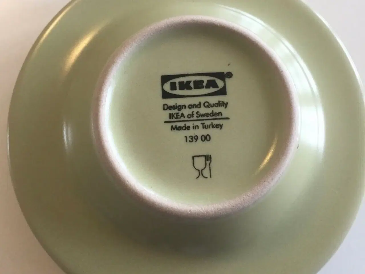 Billede 6 - Porcelæn, 6 stk grønne kopper og underkopper