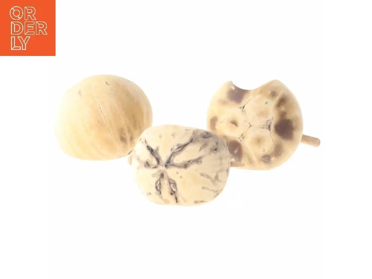 Billede 3 - Vintage træøreringe (str. Ø 1,5 cm)