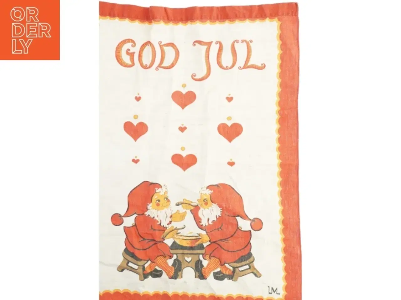 Billede 3 - Juledug med nisser (str. 53 x 75 cm)