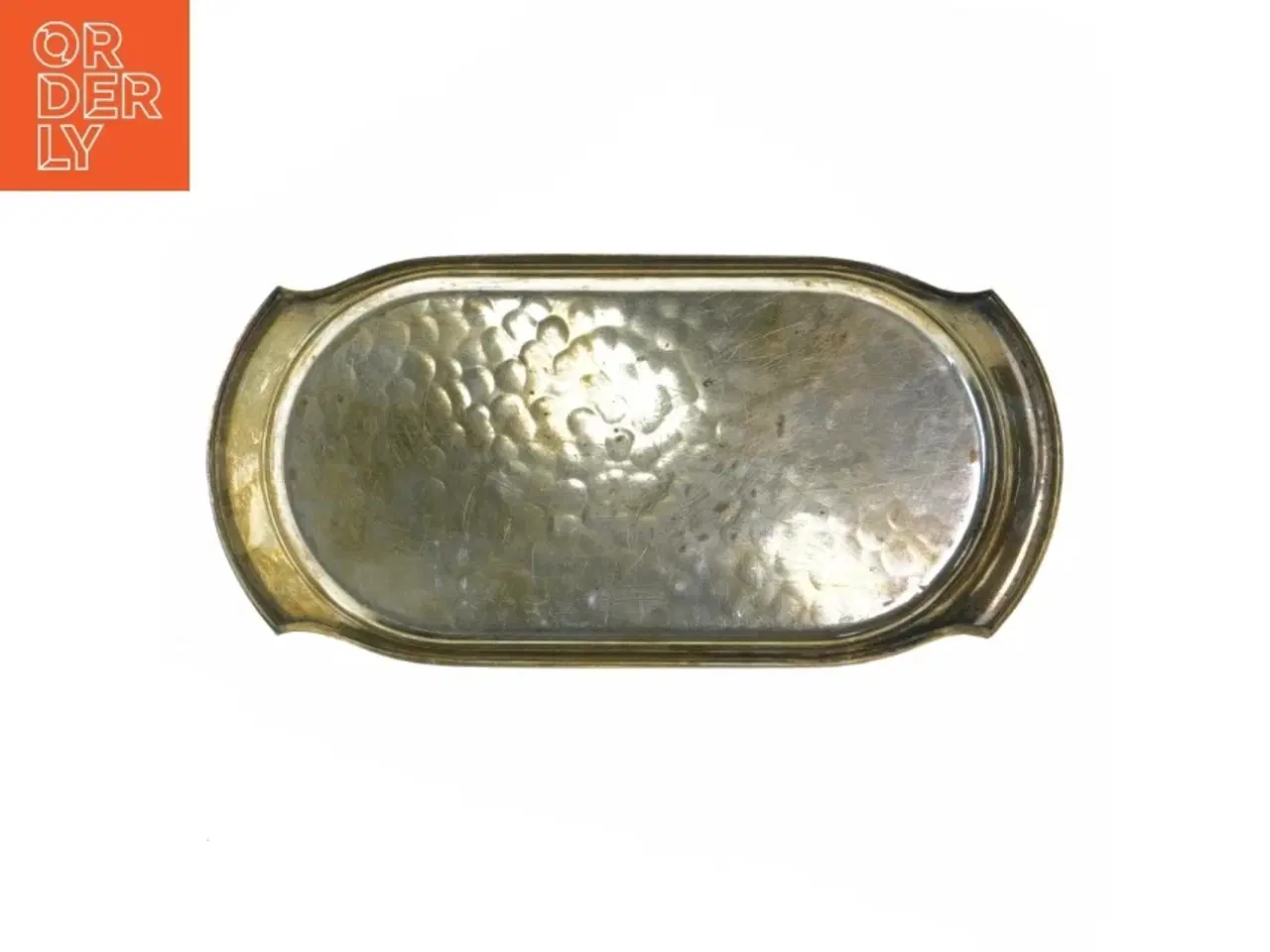 Billede 2 - Messingbakke med struktureret overflade (str. 22,5x11 cm)