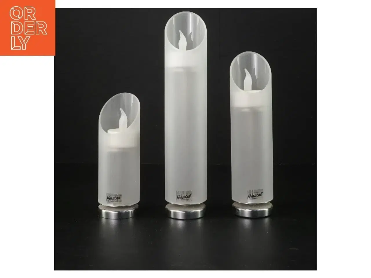 Billede 1 - Sæt af elektroniske lysestager fra Herstal (str. 13-23 cm)