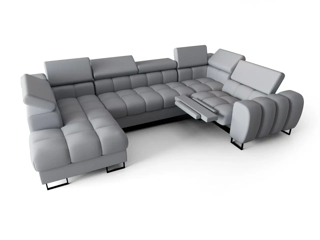 Billede 5 - ASPER MAX II RELAX ÆGTE LÆDER  HJØRNESOFA 198x350x170 CM