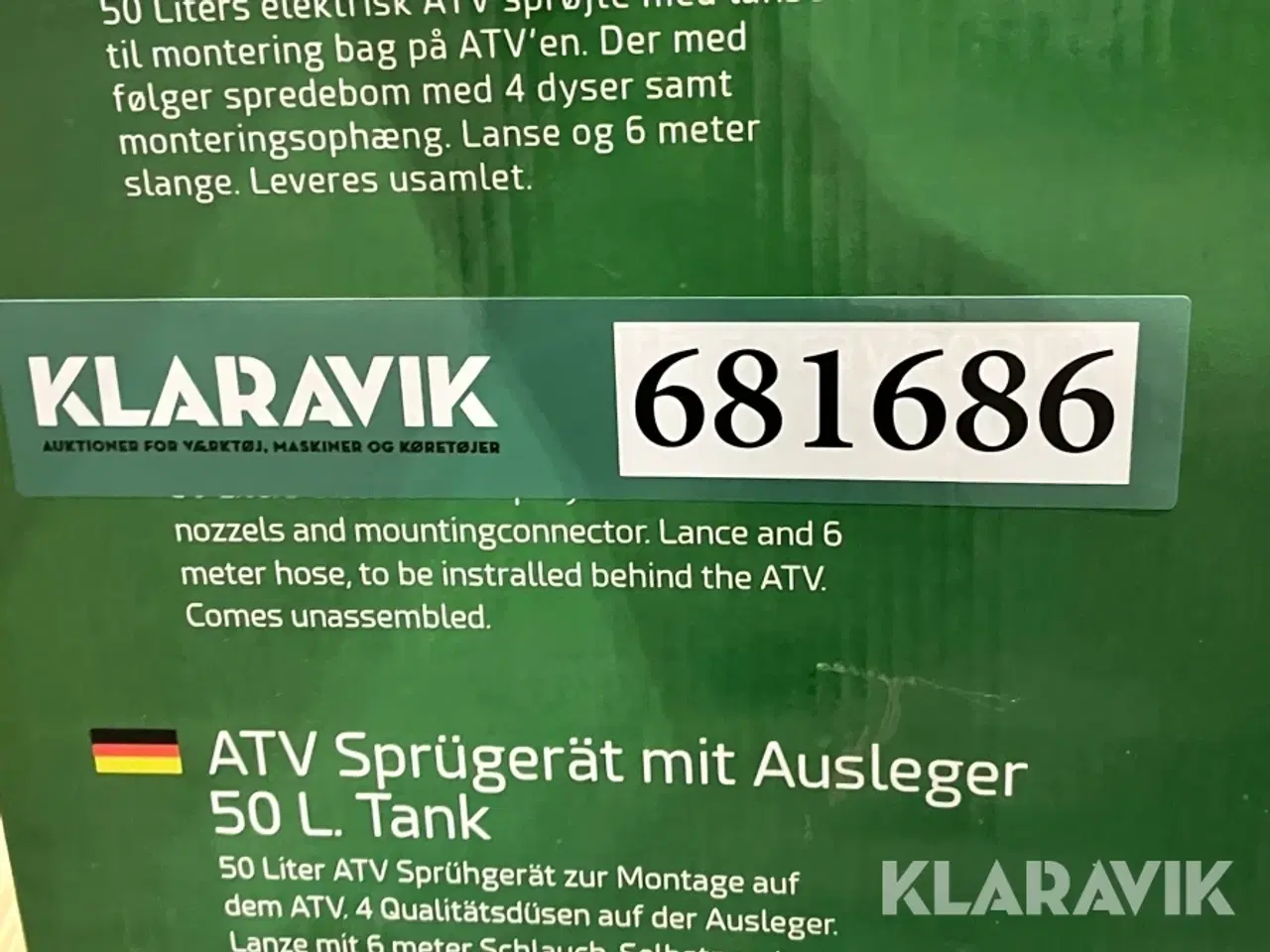 Billede 12 - Sprøjte med teleskoplanse Trolla 12023 50 liter tank