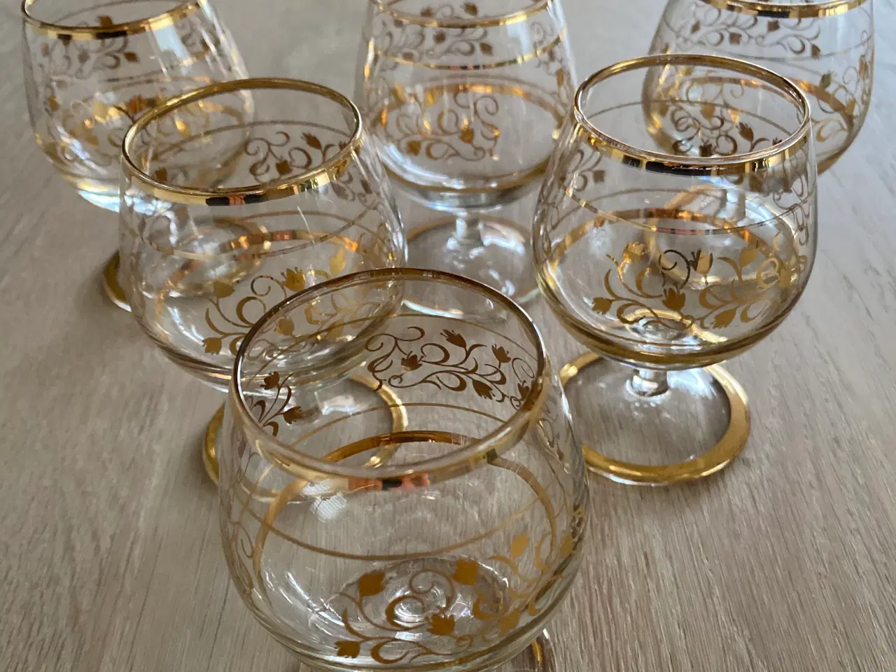 Billede 1 - Cognacglas med guld