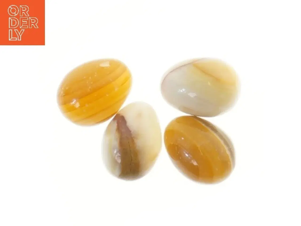 Billede 1 - Marmor onyks sten æg (str. 4 stk 4 cm)