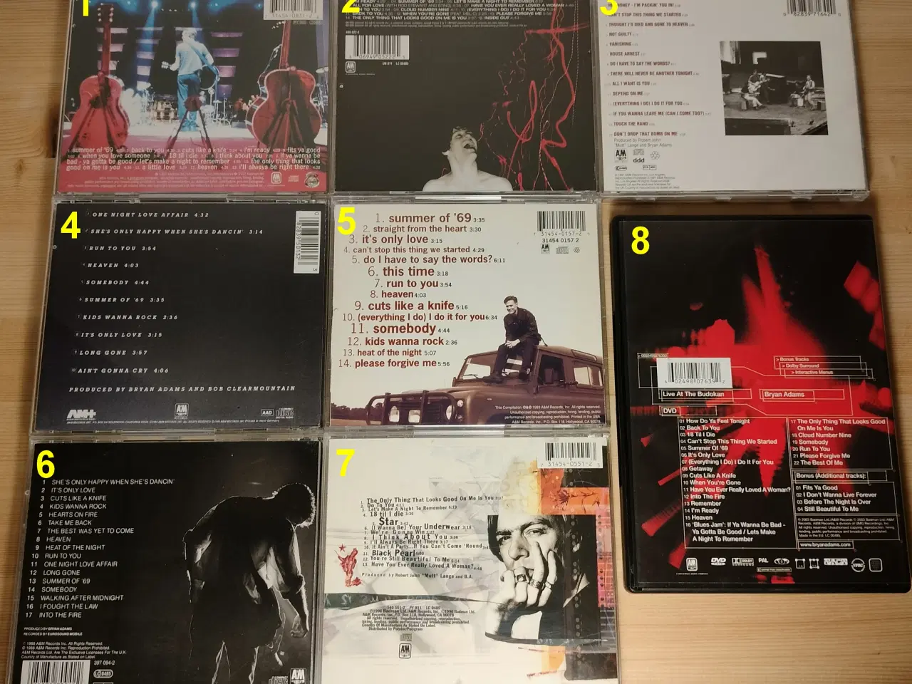 Billede 2 - Bryan Adams, CD'er / DVD, 8 Titler