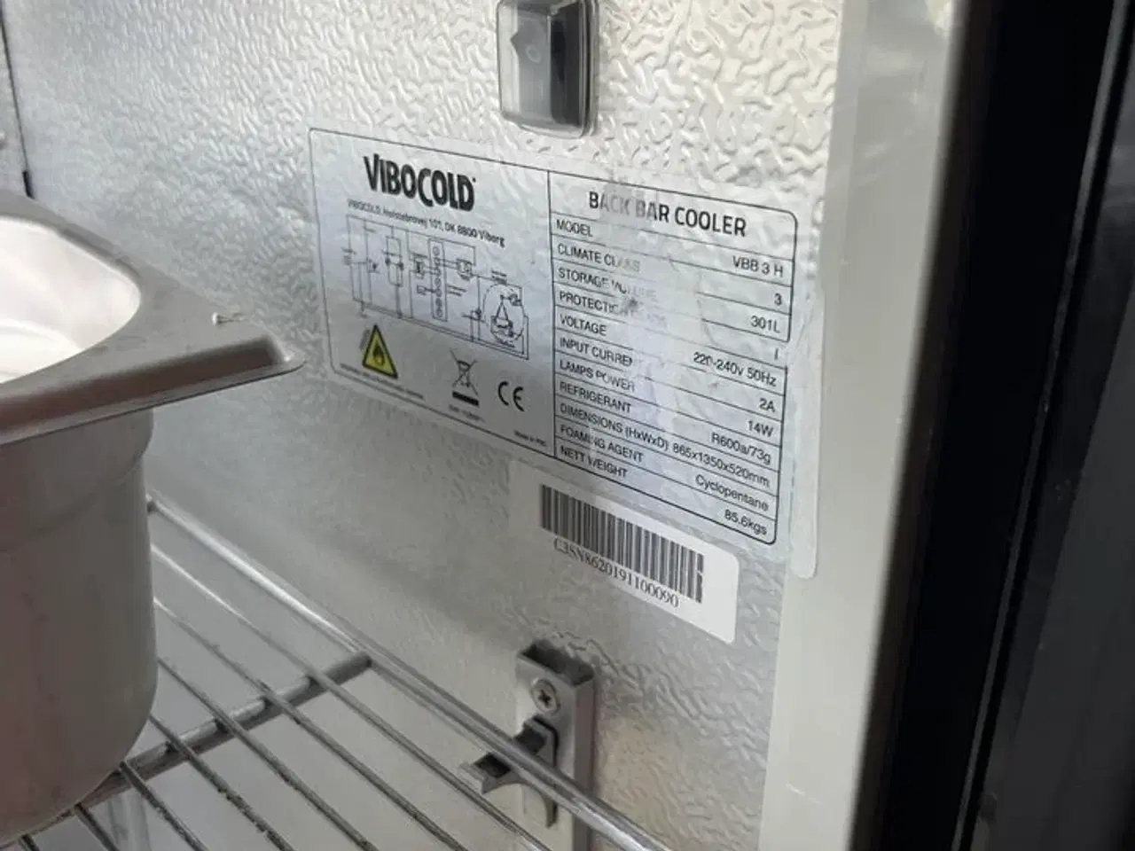 Billede 3 - Backbarkøler 3 fag VIBOCOLD VBB 3 H