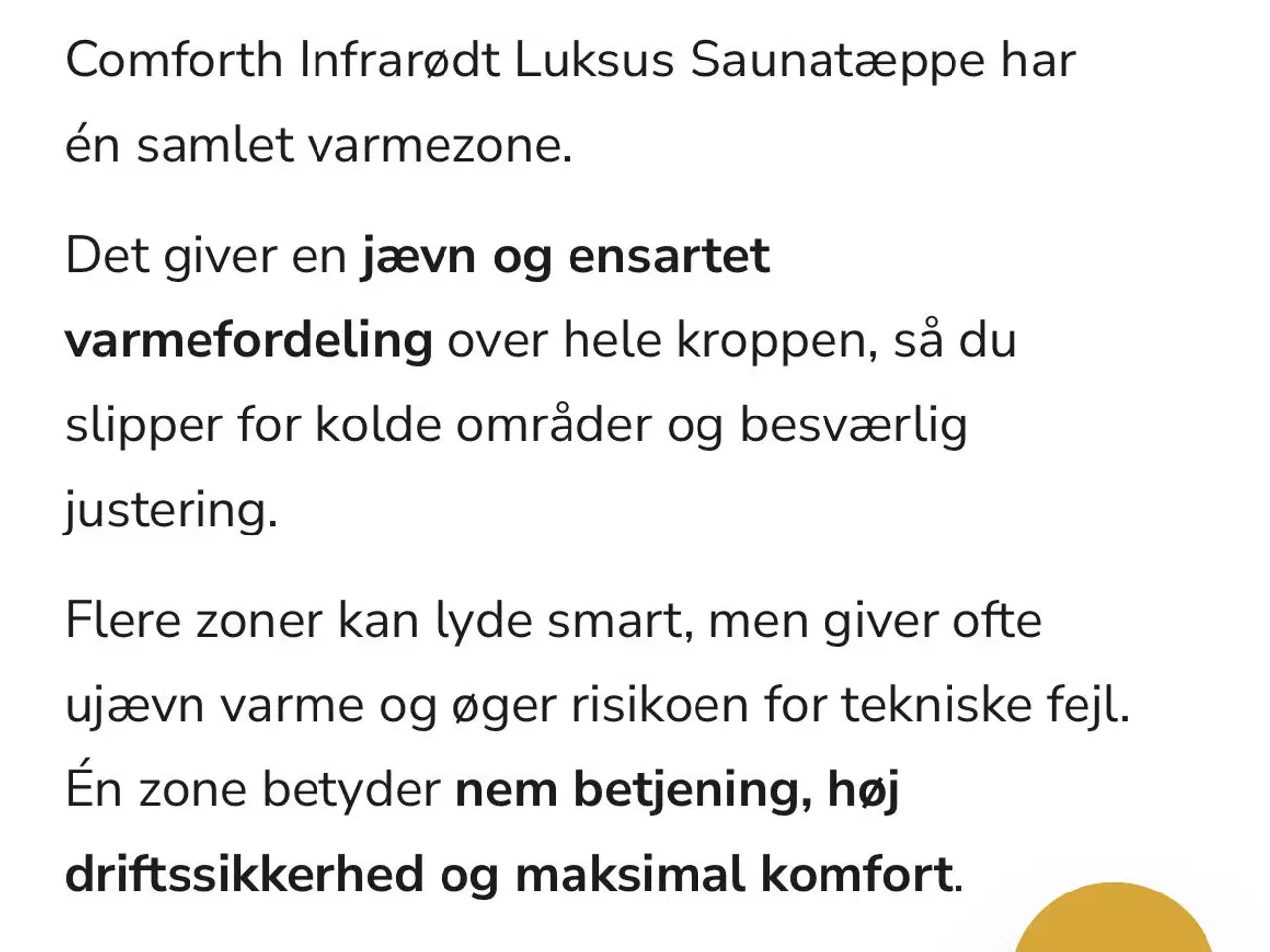 Billede 3 - Infrarødt saunatæppe fra Comforth Skandinavia