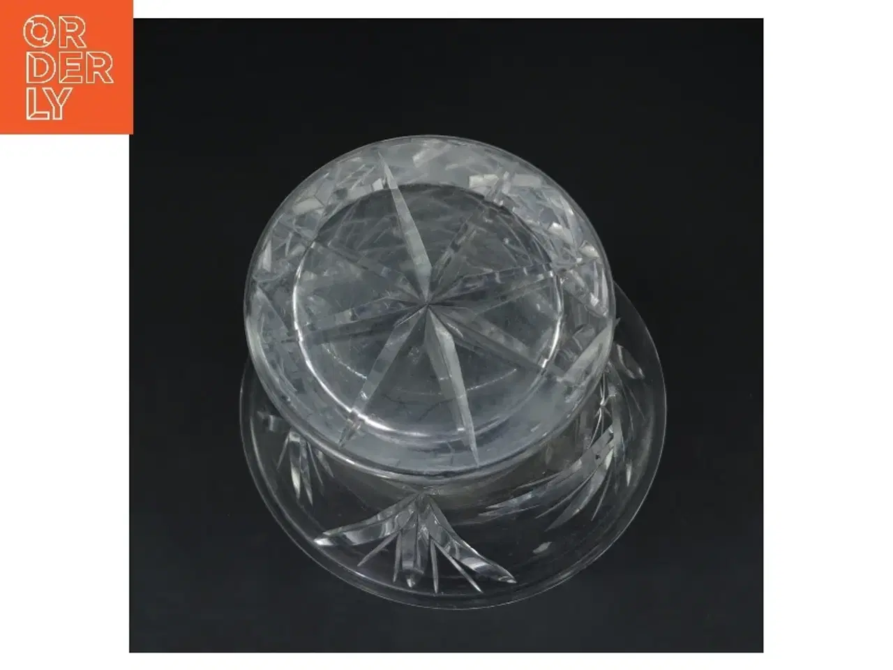 Billede 3 - Glasvase med mønster (str. Ø 12,5 cm højde 20,5 cm)