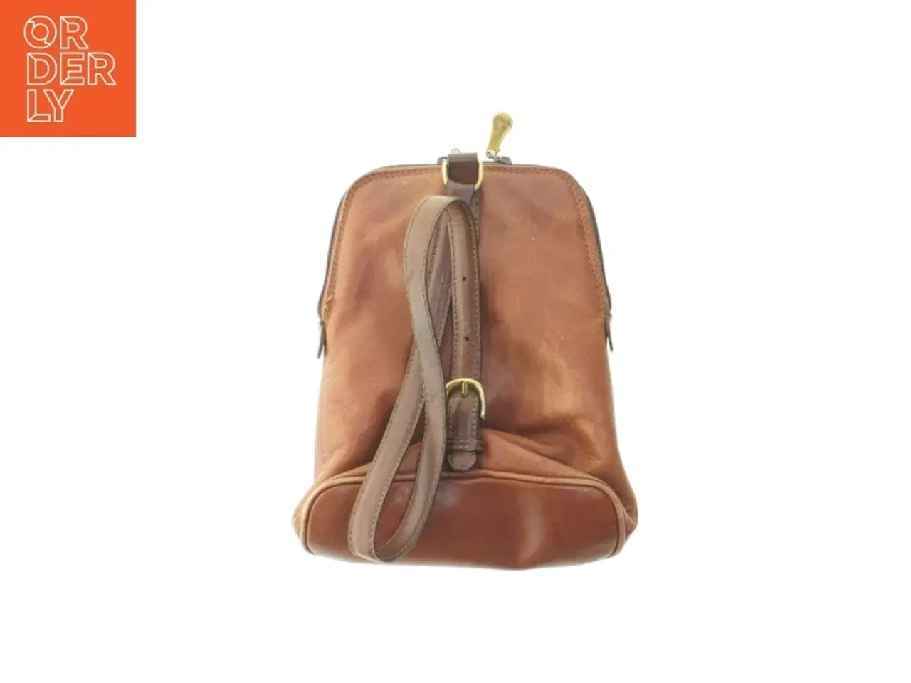 Billede 5 - Lille brun lædertaske (str. 25x19 cm)